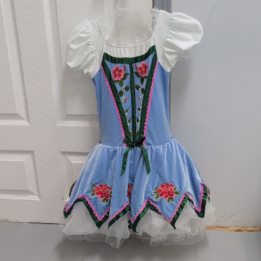 Blue and White Kids Costume Dress